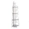 Brown Iron 4-Tier Corner Baker’s Rack with Shelves and Goldish Copper Finish